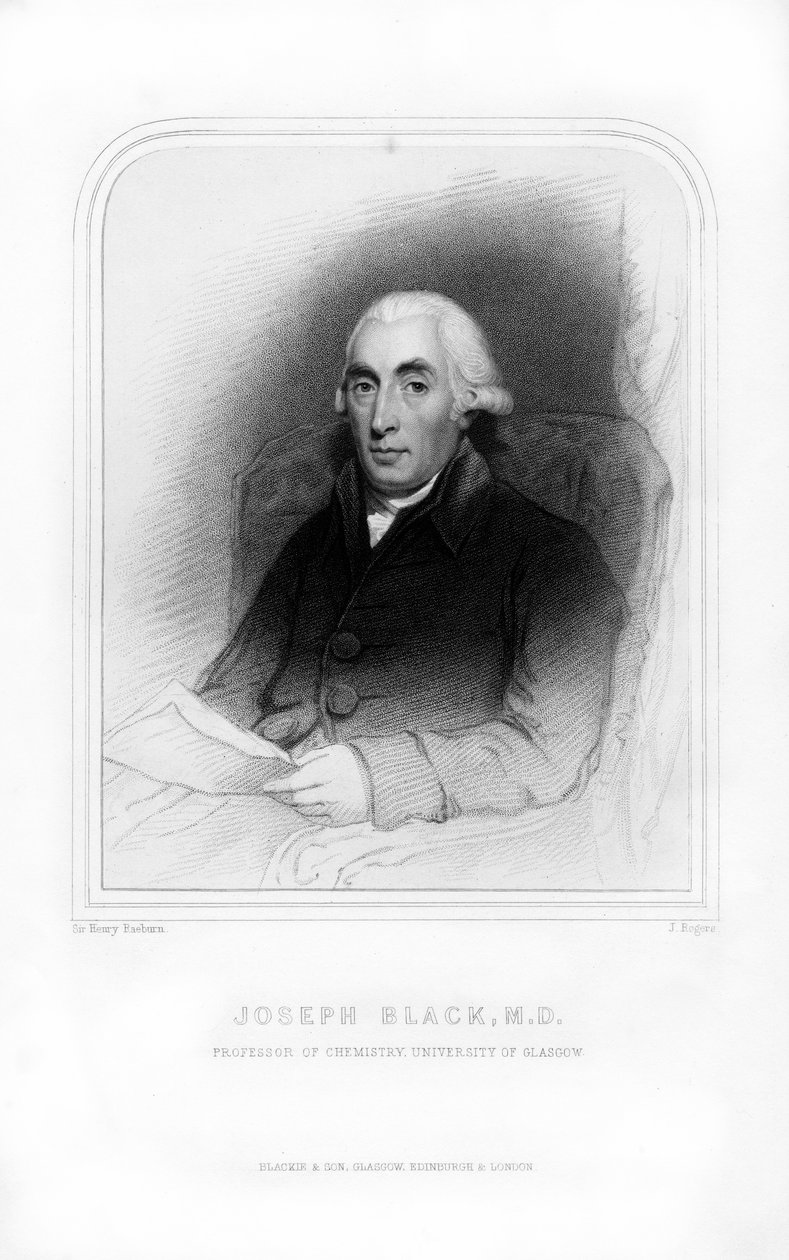 Joseph Black, skotlantilainen fyysikko ja kemisti, 1870. tekijältä J. Rogers