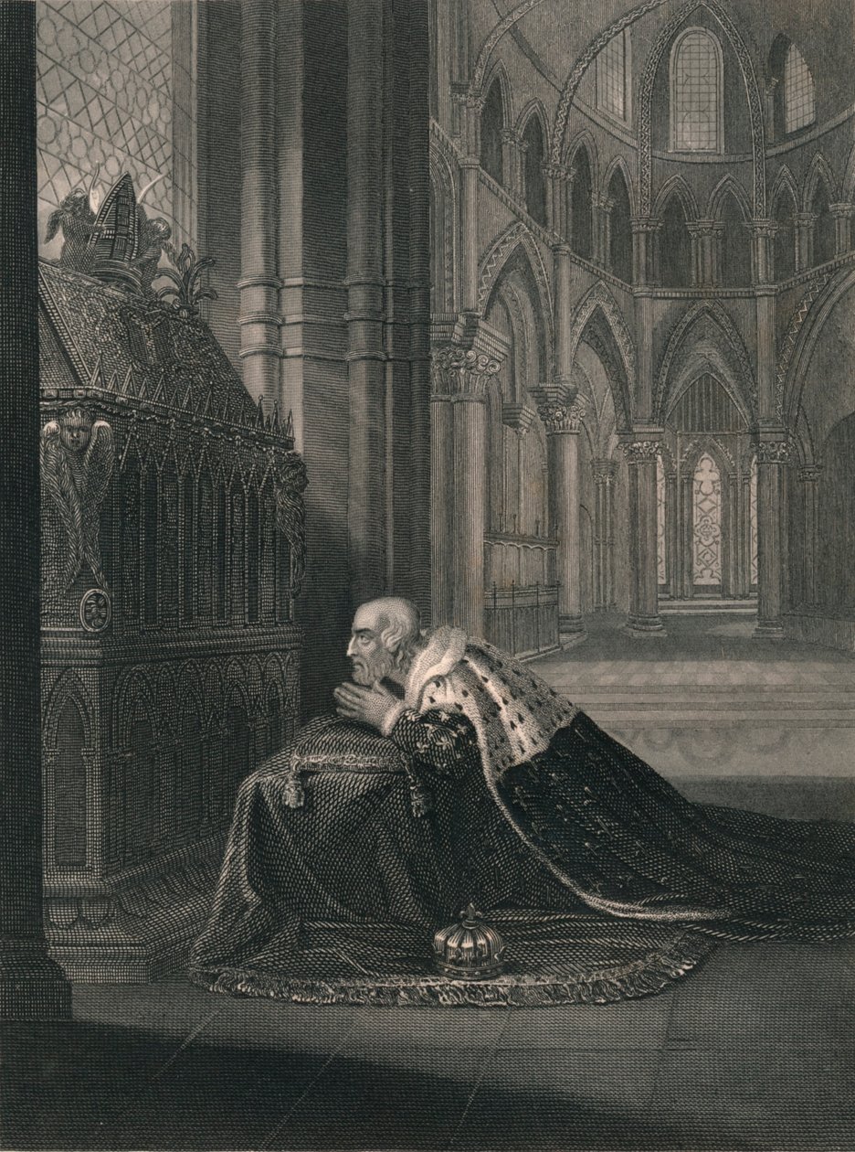 Lewis VII, Ranskan kuningas, Ennen Becketsin hautaa, 1800-luvun puoliväli. tekijältä J. Rogers