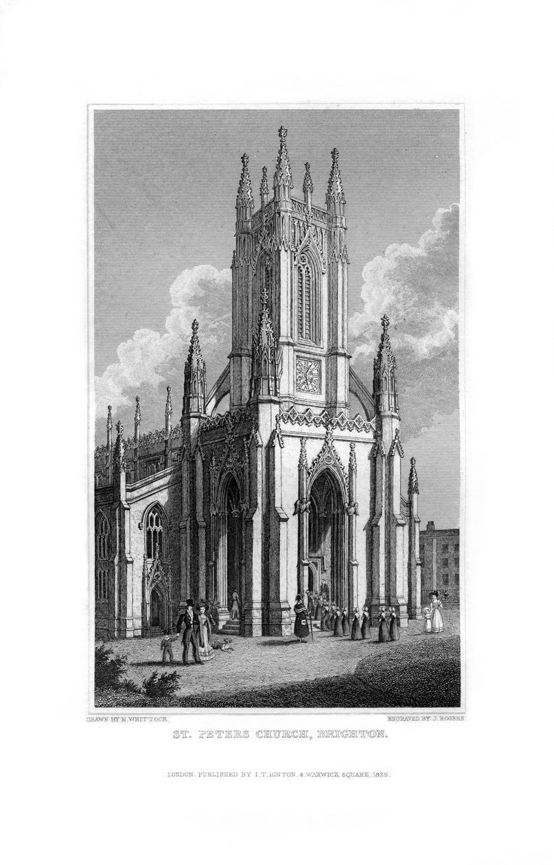 St Peters Church, Brighton, East Sussex, 1829. tekijältä J. Rogers