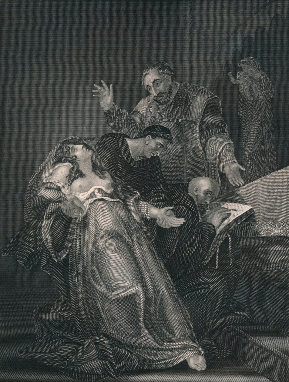 Kentin pyhän piikan vääryys, 1500-luku, 1796, 1800-luvun puoliväli. tekijältä J. Rogers