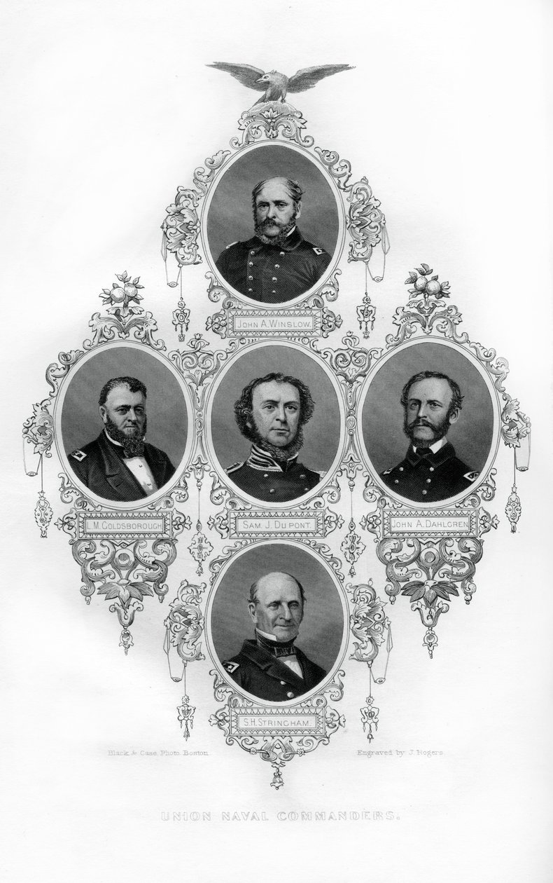 Unionin sisällissotamiraalit Winslow, Goldsborough, Du Pont, Dahlgren ja Stringham, 1862-1867. tekijältä J. Rogers