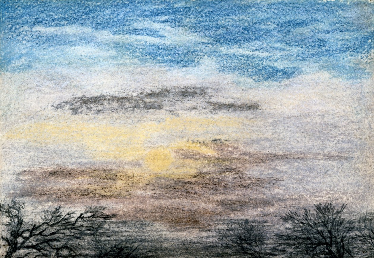 Chromatics of the Sky, 27. lokakuuta 1883 (liitu ja värikynä paperilla) tekijältä J. S. Dyason
