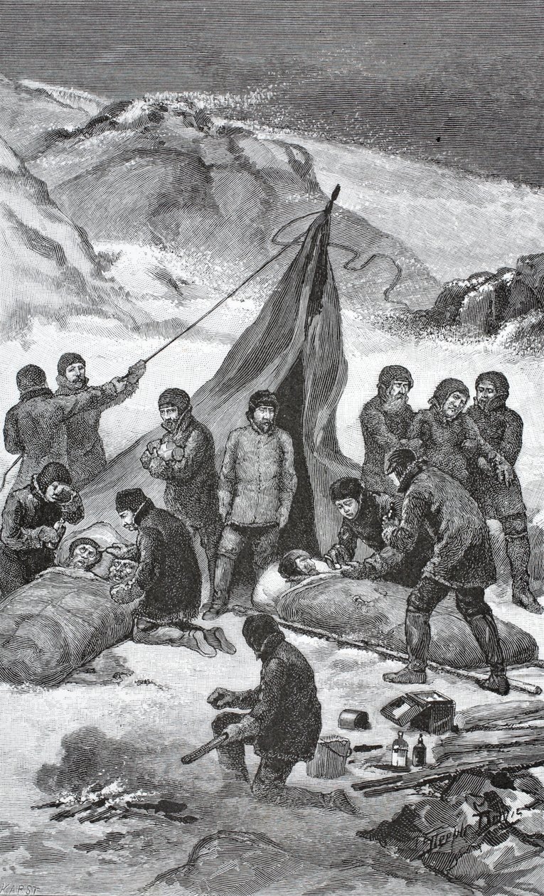 The Rescue, 23. kesäkuuta 1884, pub. Lontoo 1886 tekijältä J. Steeple Davis