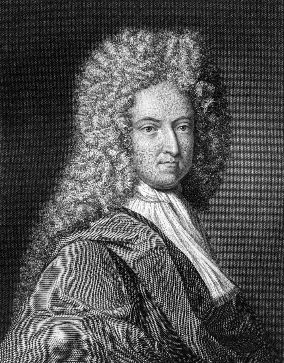 Daniel Defoe, englantilainen kirjailija ja toimittaja, 1836. tekijältä J. Thomson