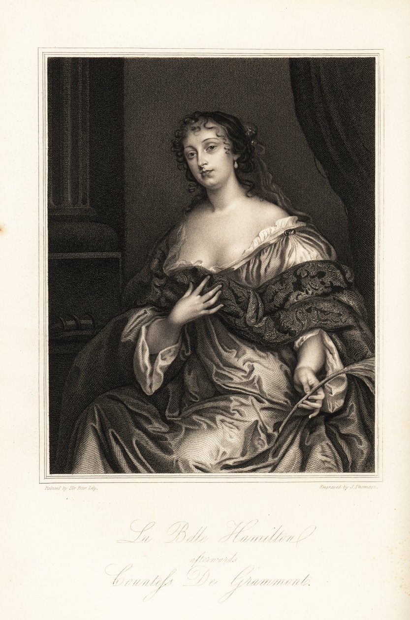 Elizabeth Hamilton, La Belle Hamilton, myöhemmin kreivitär de Grammont, Philibert de Grammontin, yhden Windsorin kaunottareista, vaimo tekijältä J. Thomson