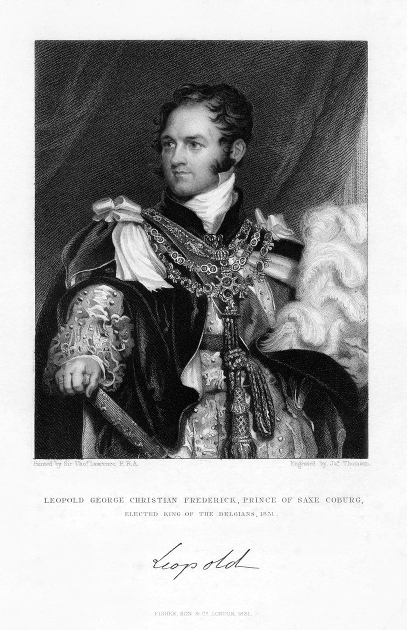 Leopold Saksi-Coburgilainen ja Gothalainen, 1831. tekijältä J. Thomson