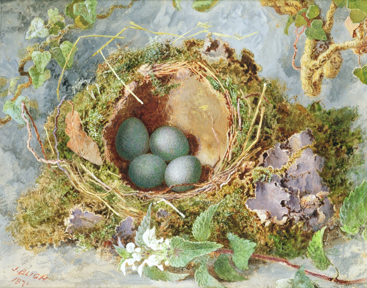 Munien pesä, 1871 (katso pari kohdasta 215284) tekijältä Jabez Bligh