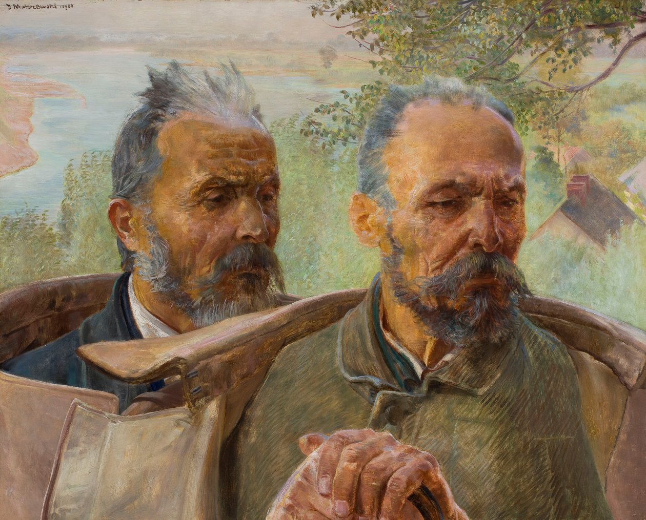 Kaksi vanhuksen päätä tekijältä Jacek Malczewski