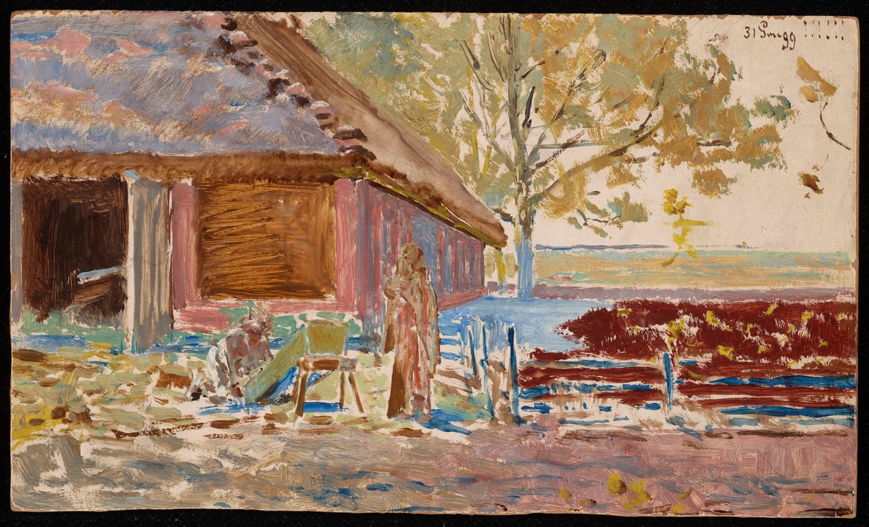 Vuosisadan loppu – 31. joulukuuta 1899, maisemakuva, jossa on arkku tekijältä Jacek Malczewski