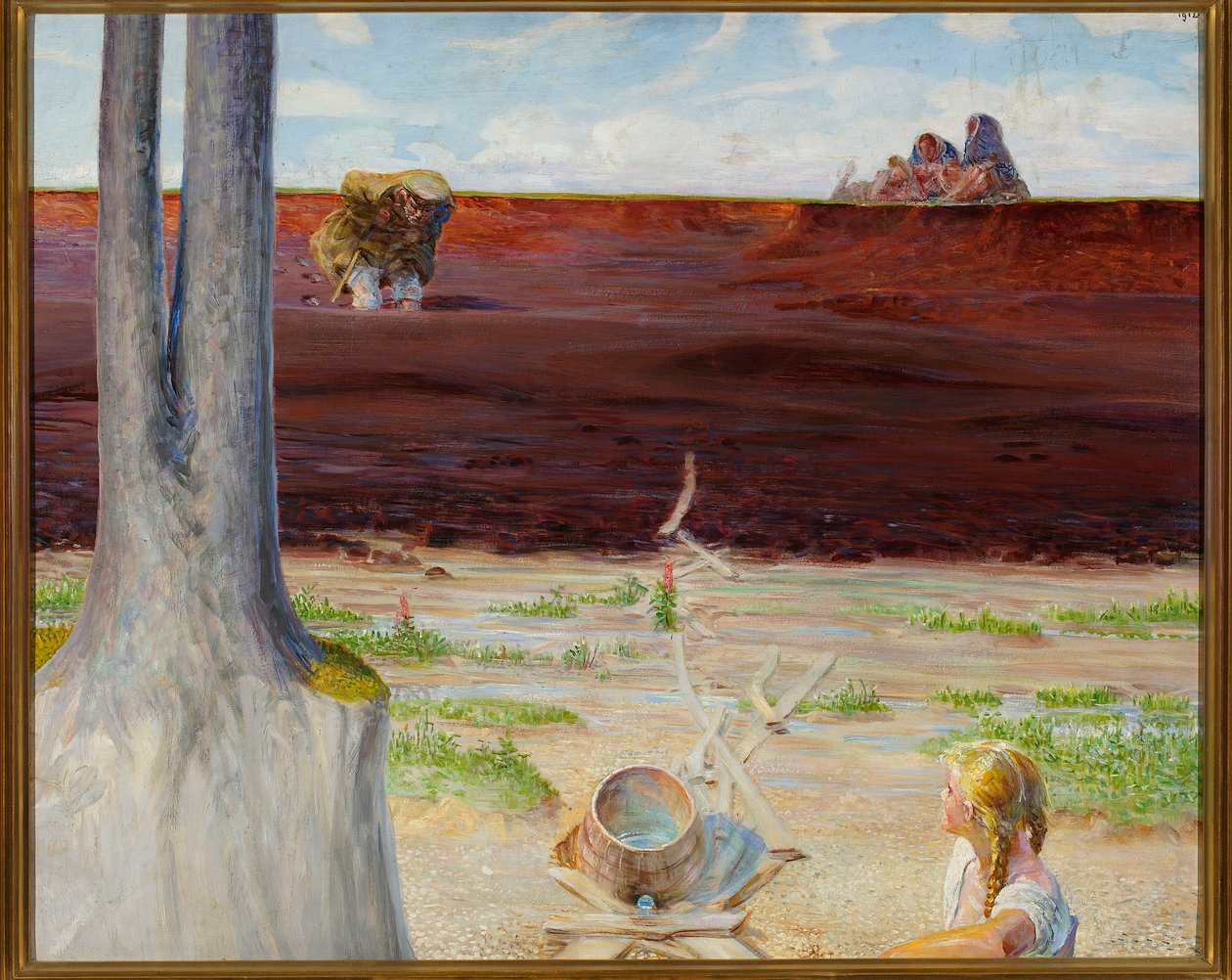 Elämäni - triptyykin vasen osa tekijältä Jacek Malczewski