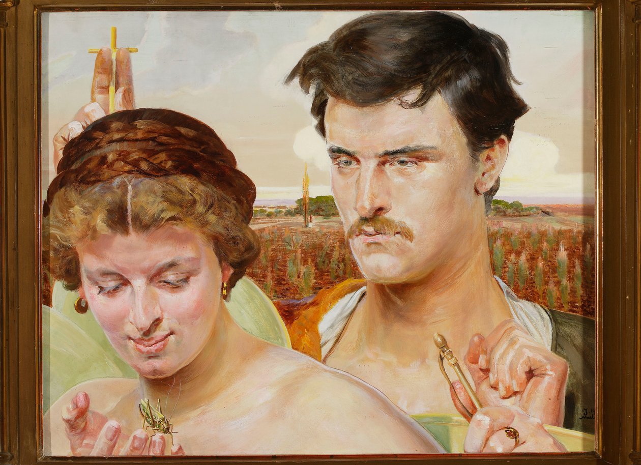 Musiikki - triptyykin oikea osa tekijältä Jacek Malczewski