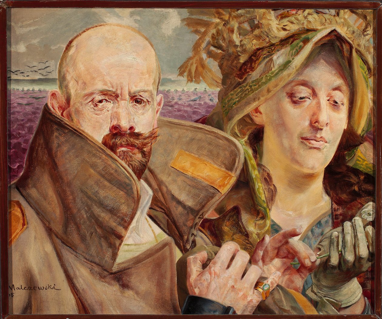 Kevätesikko - omakuva vaimon kanssa tekijältä Jacek Malczewski