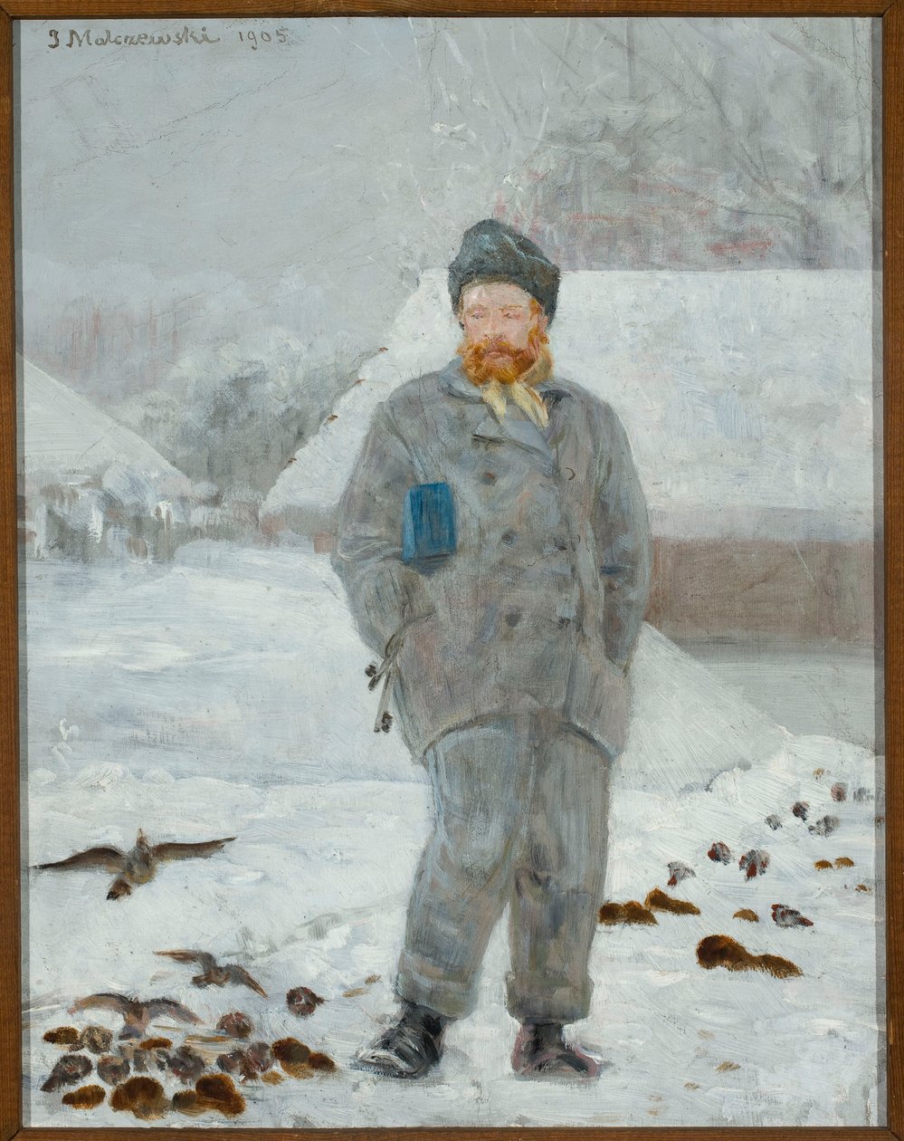 Adolf Dygasińskin muotokuva lintujen kanssa tekijältä Jacek Malczewski