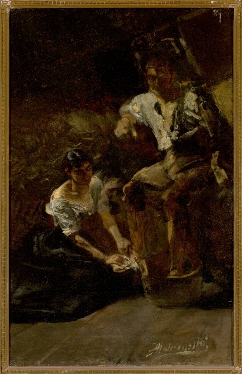 Jalkojen pesu (Siperialainen kohtaus) tekijältä Jacek Malczewski