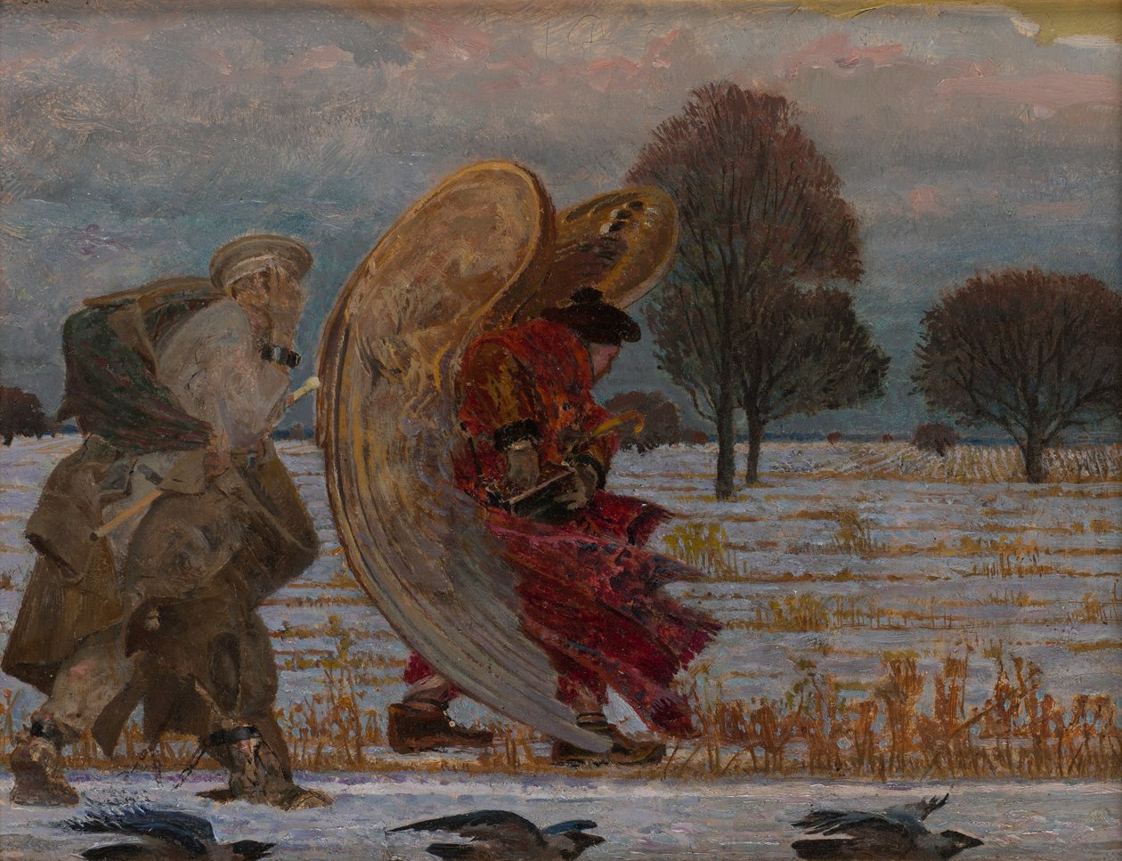 Enkelin jäljessä (triptyykin vasen osa) tekijältä Jacek Malczewski