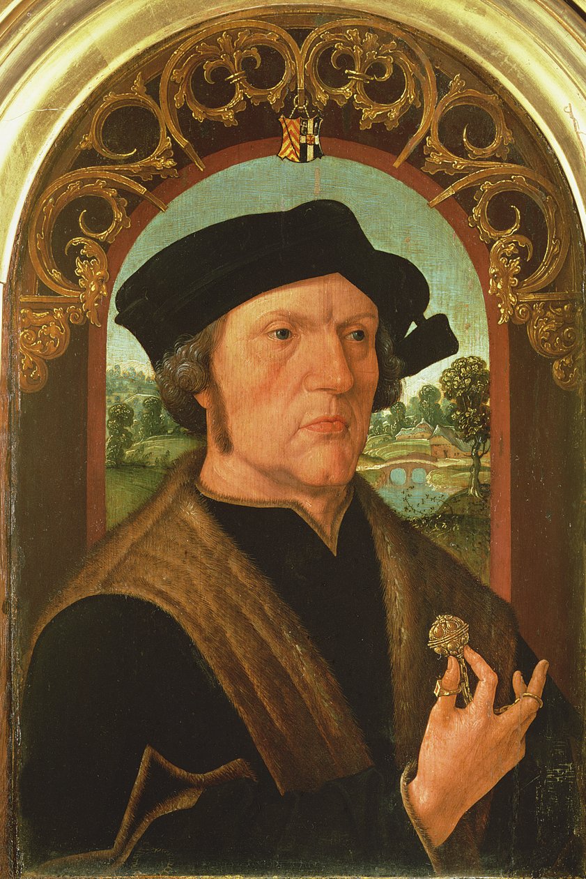 Miehen muotokuva ikkunan edessä tekijältä Jacob Cornelisz