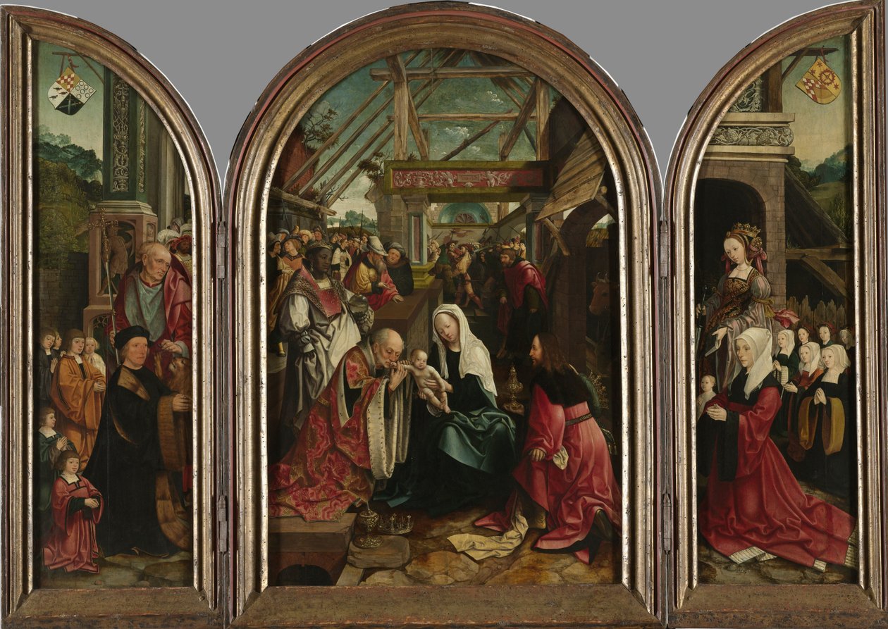 Maagien palvonta, 1517 tekijältä Jacob Cornelisz van Oostsanen