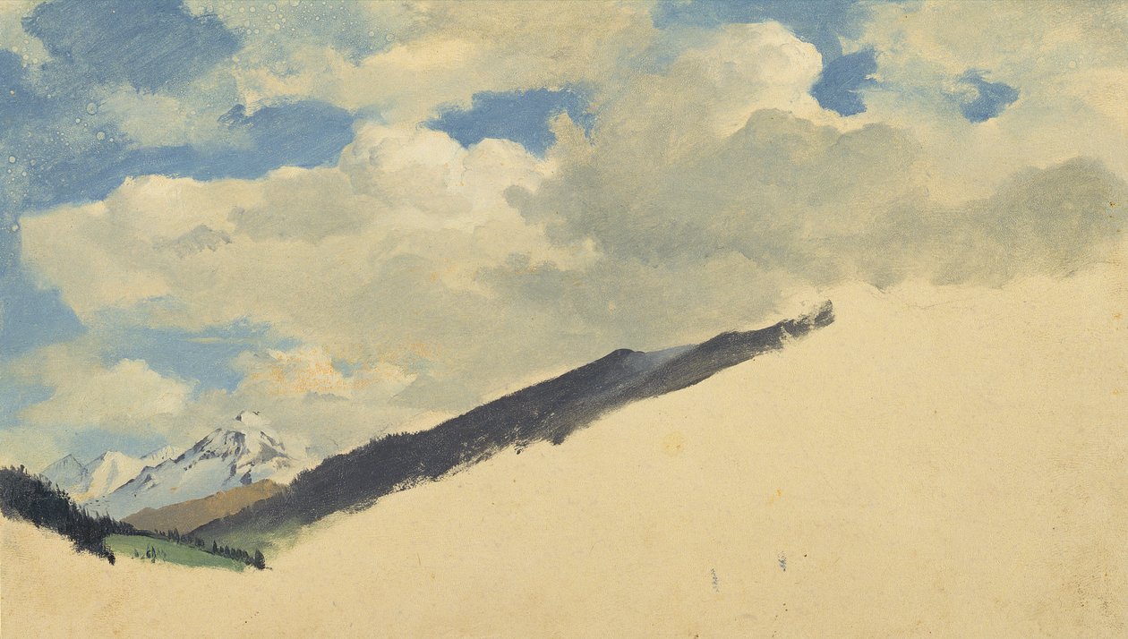 Tutkimus pilvistä vuorenhuipuilla, 1830 tekijältä Jacob Gensler