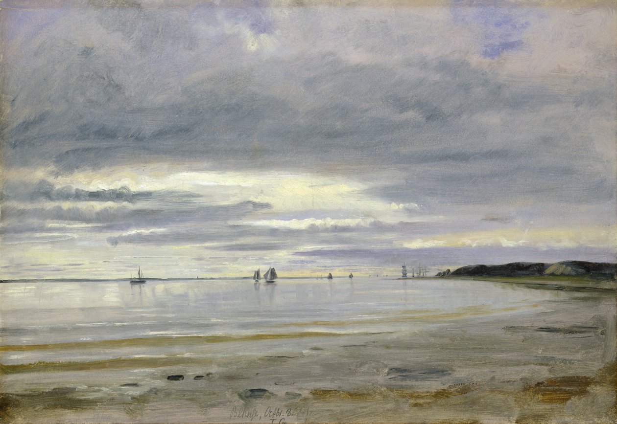 Blankenesen ranta, 8. lokakuuta 1842 (öljy paperille aluksella) tekijältä Jacob Gensler