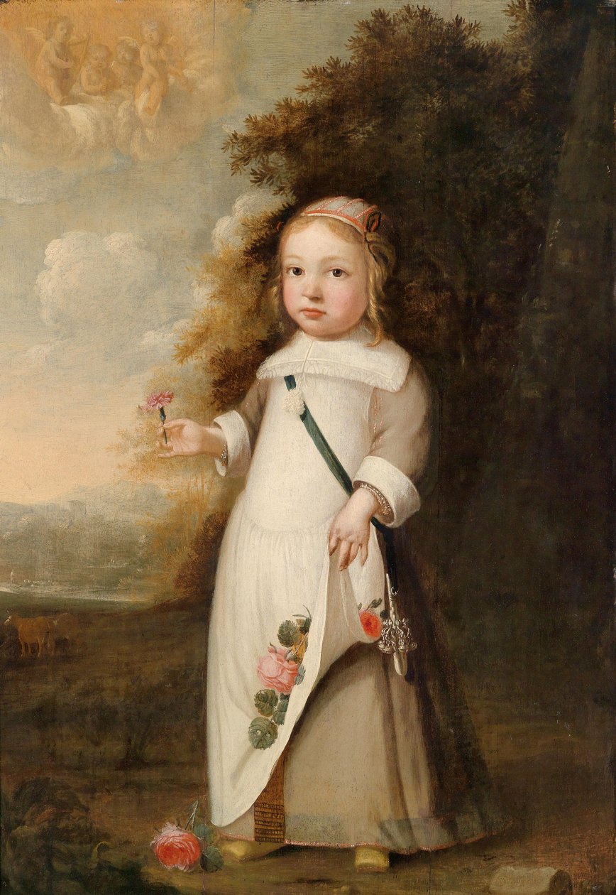 Bildnis eines Kindes mit einer Blume tekijältä Jacob Gerritsz Cuyp