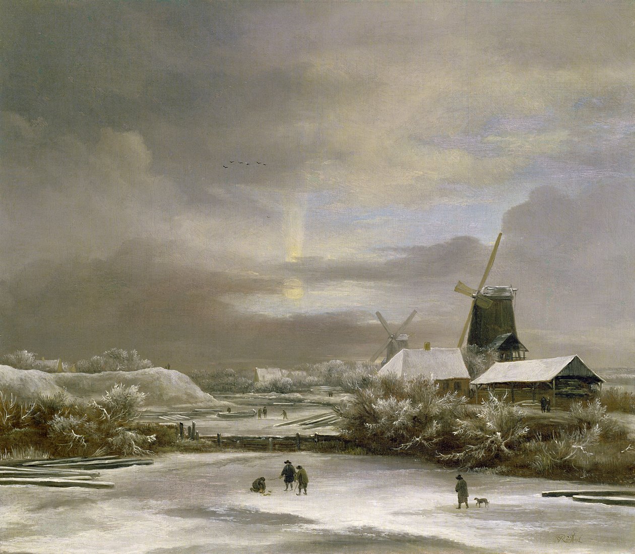 Talvimaisema tekijältä Jacob van Ruisdael