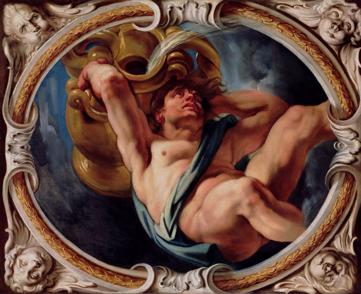 Vesimies, horoskooppimerkeistä (katso myös 196700-196711) tekijältä Jacob Jordaens