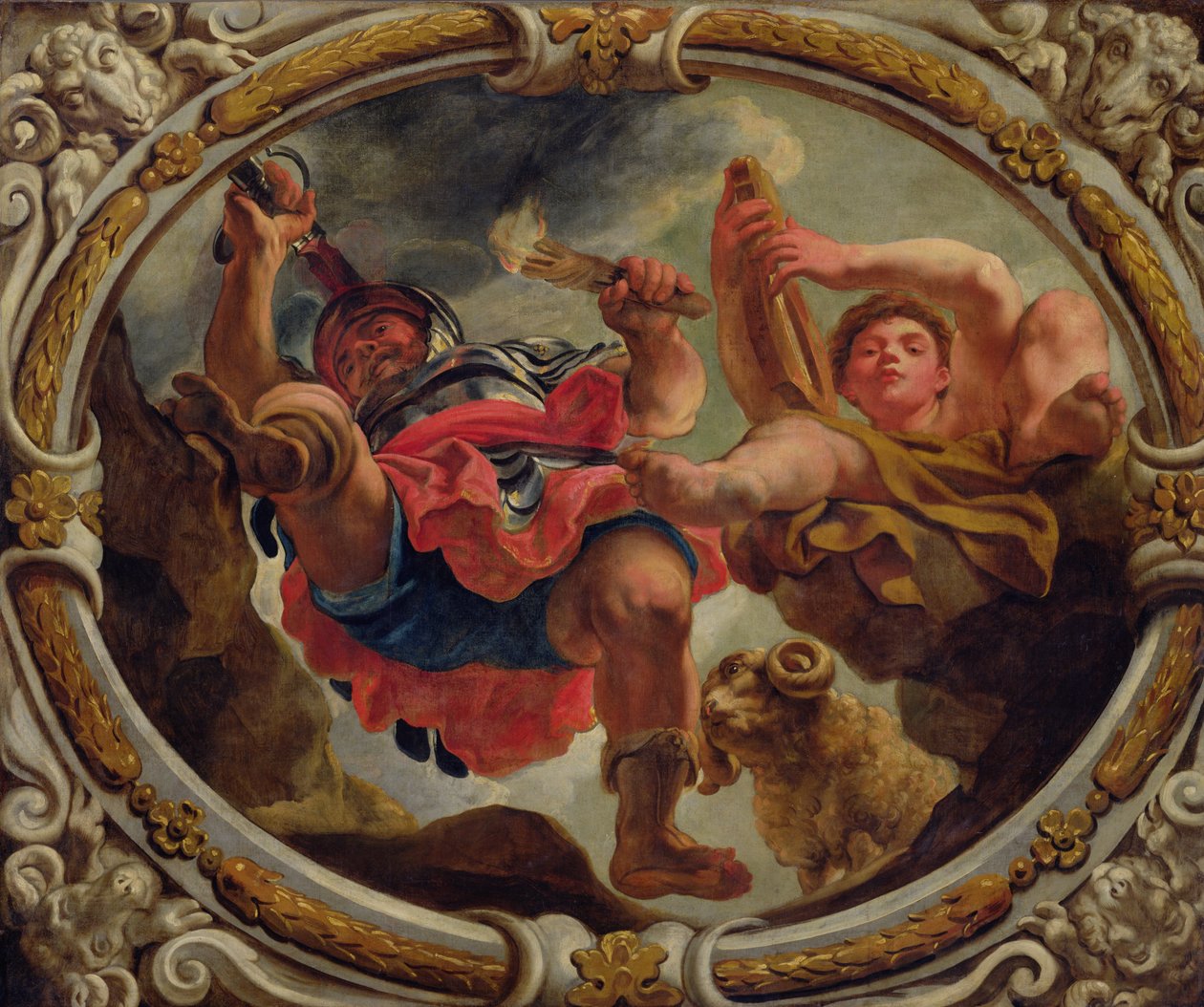 Oinas, horoskooppimerkeistä (katso myös 196700-196711) tekijältä Jacob Jordaens