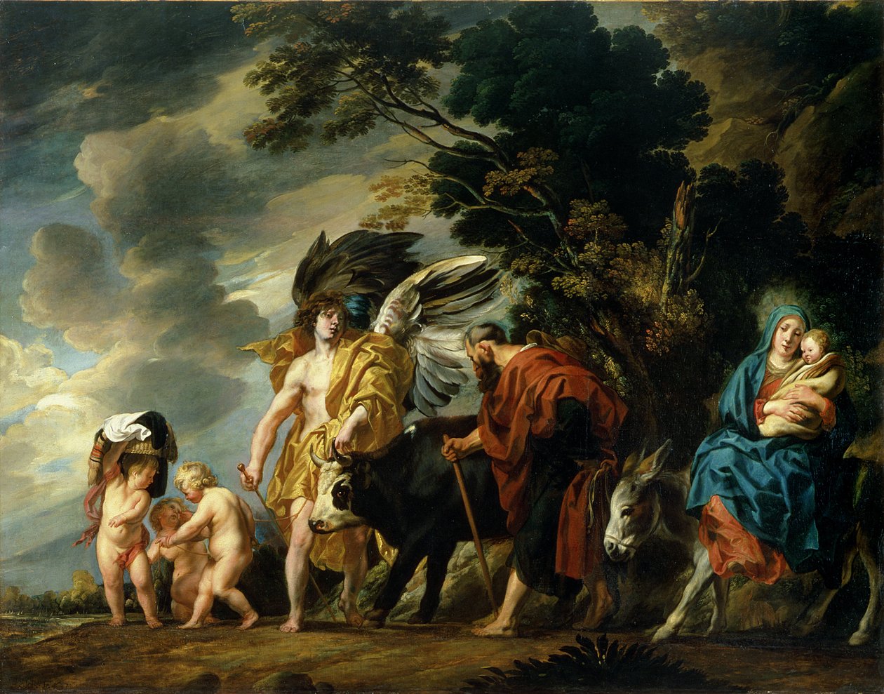 Pako Egyptiin, 1647 tekijältä Jacob Jordaens