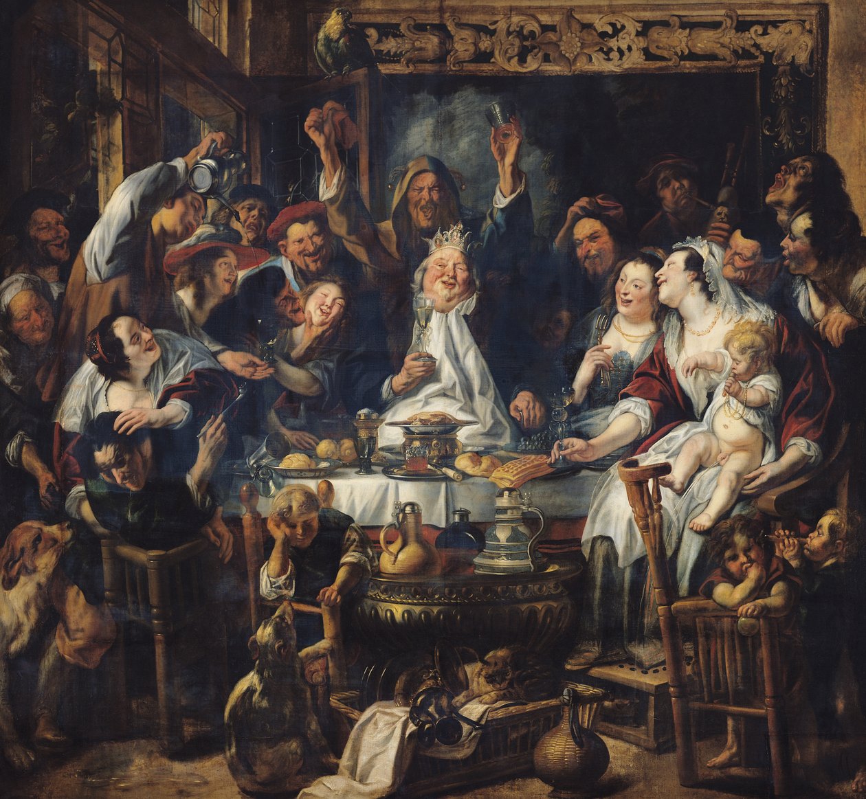 Kuningas juo tekijältä Jacob Jordaens