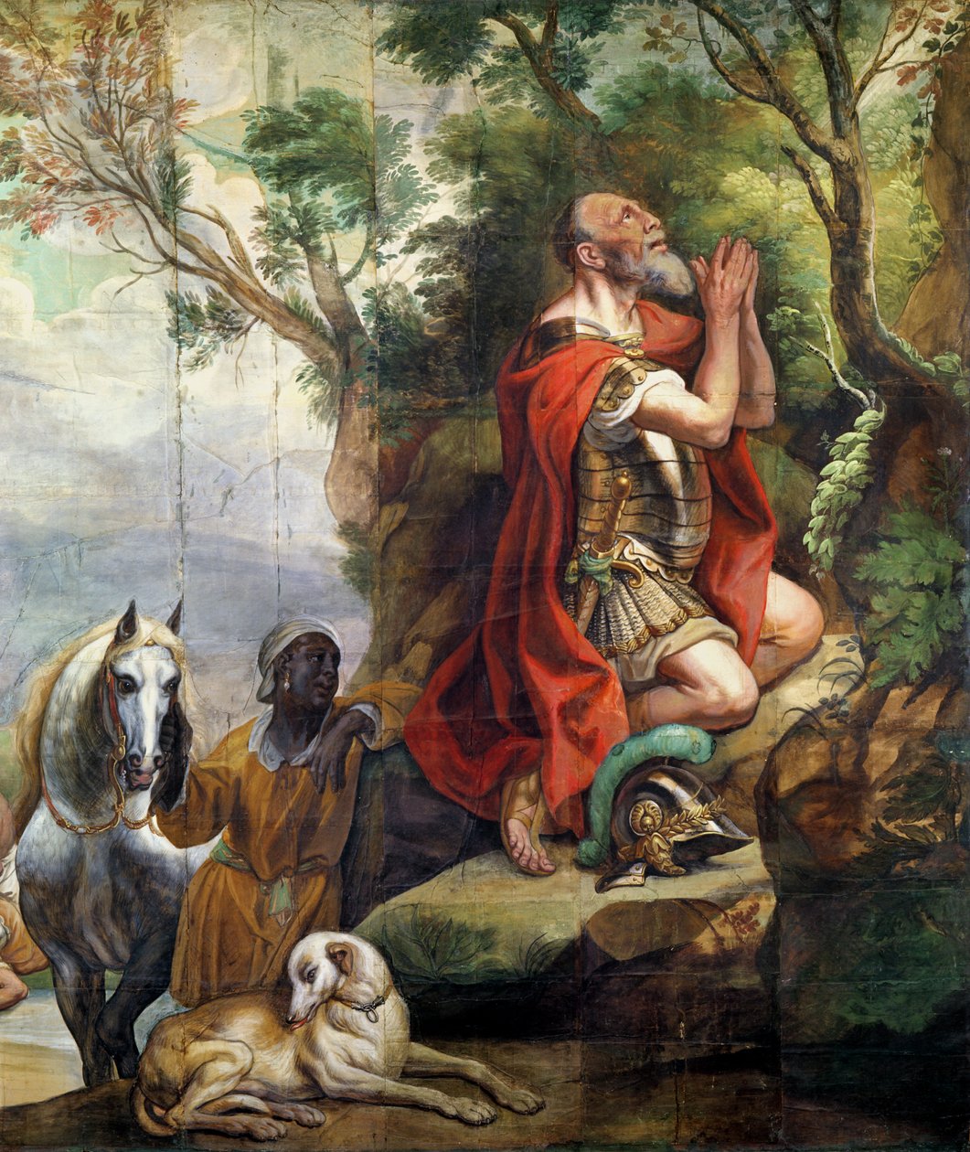Gideonin rukous, sarjakuva seinävaatetta varten. tekijältä Jacob Jordaens