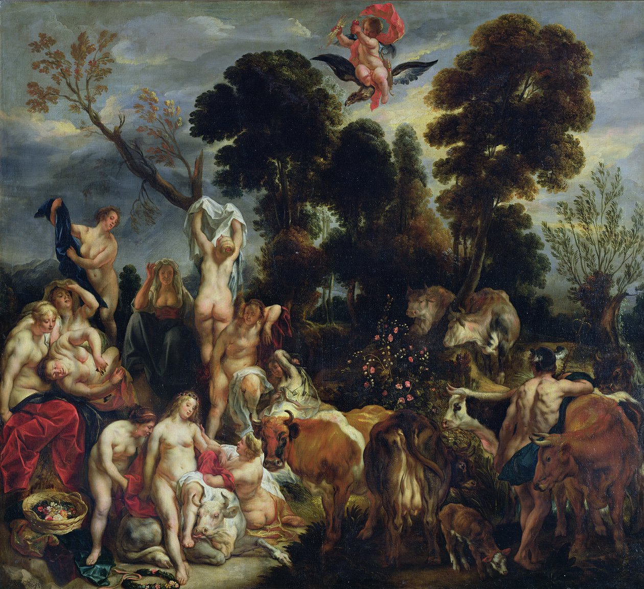 Europan raiskaus, 1643 tekijältä Jacob Jordaens