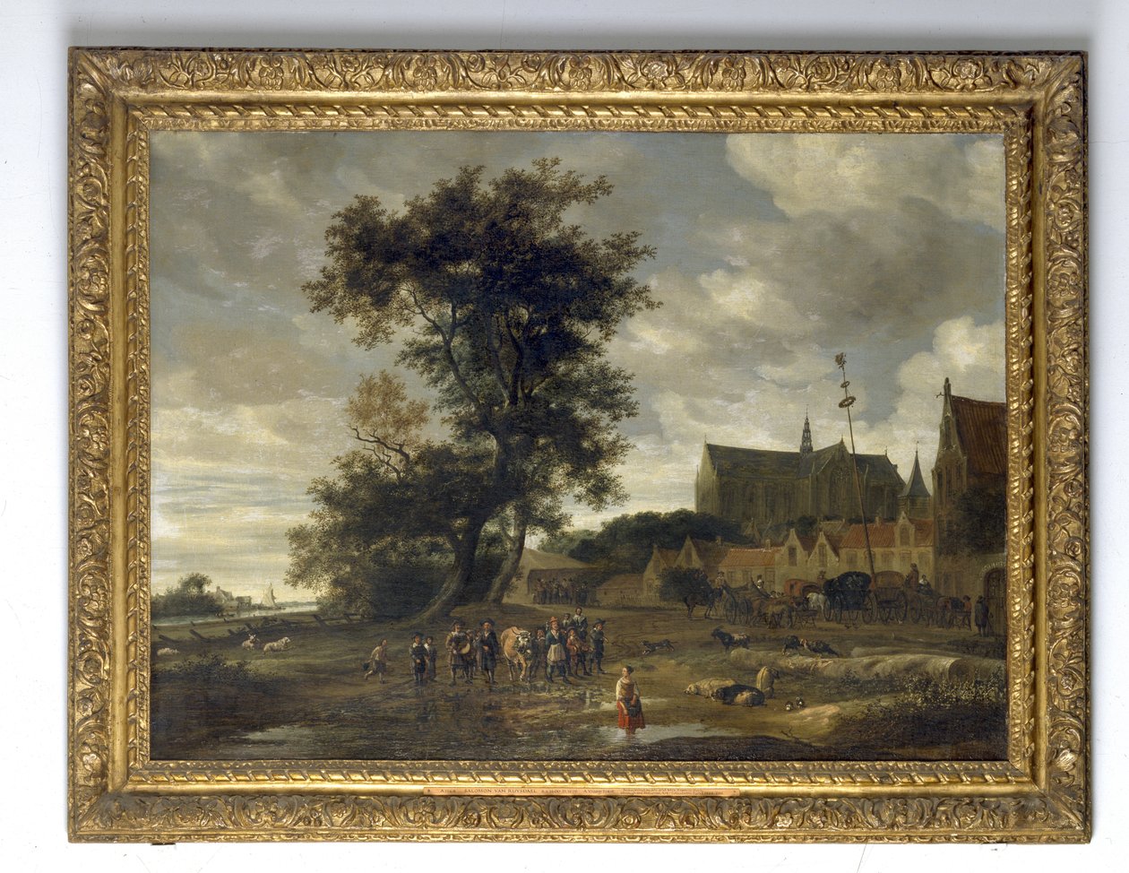 Kohtaus ennen toukokuuta, taustalla Alkmaarin kirkko, 1669 tekijältä Jacob van Ruisdael