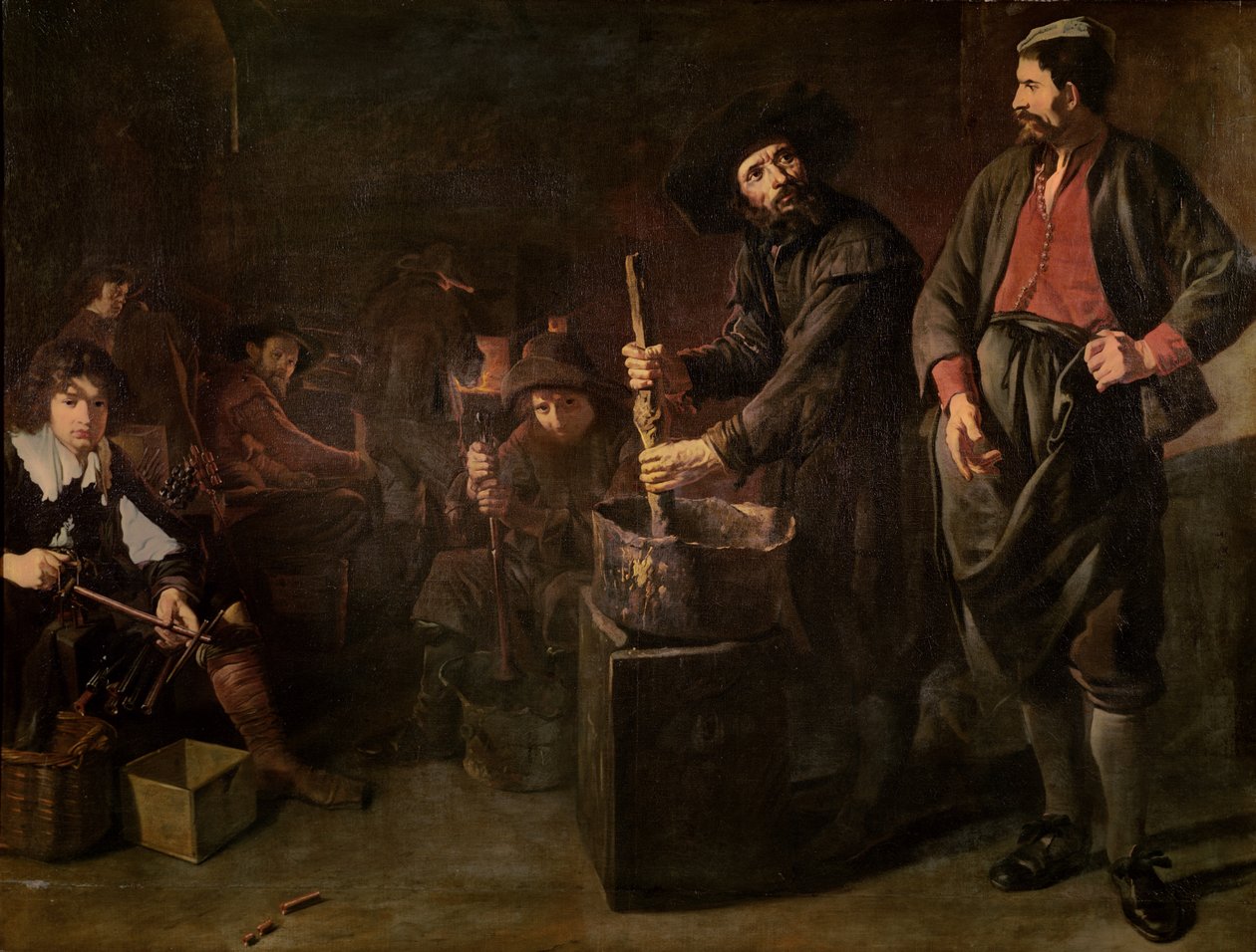 Amsterdamin lasinvalmistuspajan sisustus tekijältä Jacob or Jacques van Loo