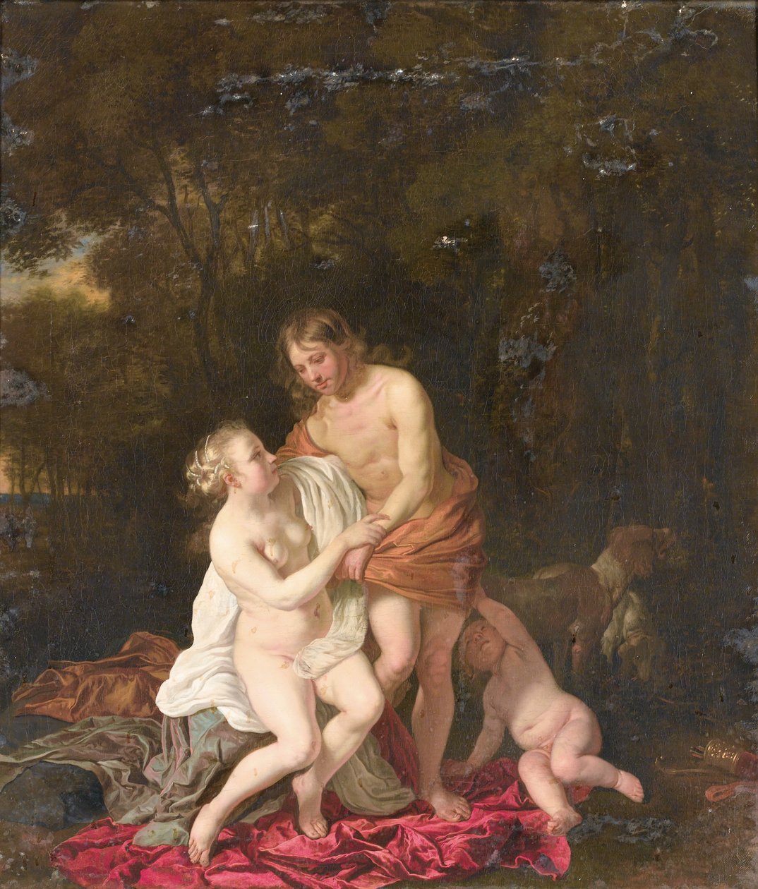 Vénus ja Adonis tekijältä Jacob van Loo