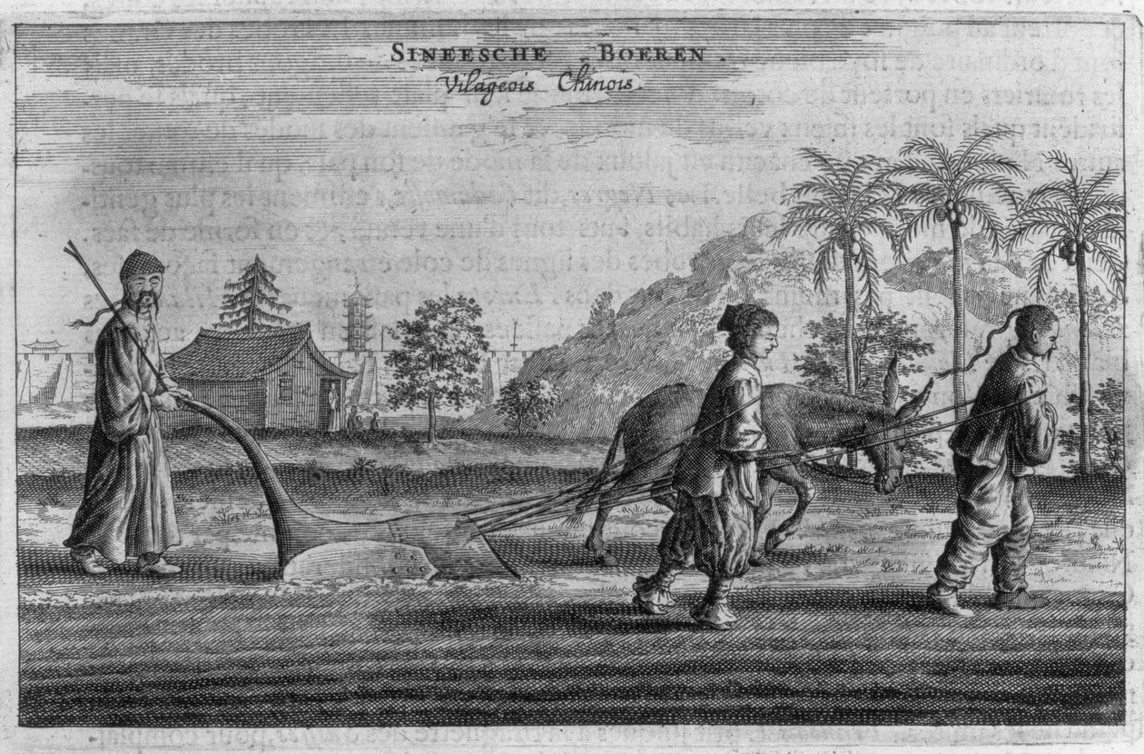 Kiinan talonpojat, yleinen kuvaus Hollannin Kiinan-suurlähetystöstä, 1665 tekijältä Jacob van Meurs