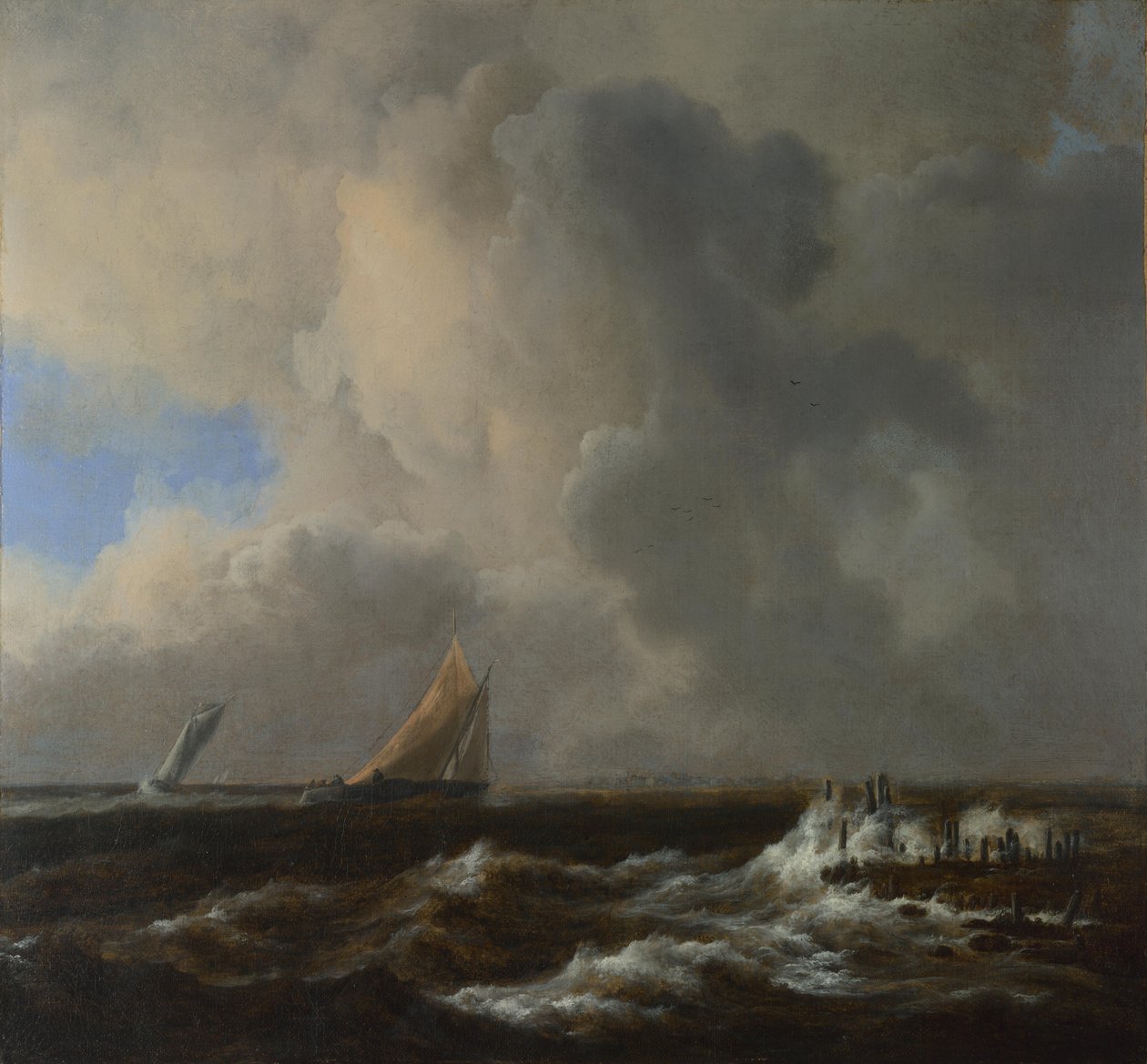 Alukset raikkaassa tuulessa tekijältä Jacob van Ruisdael