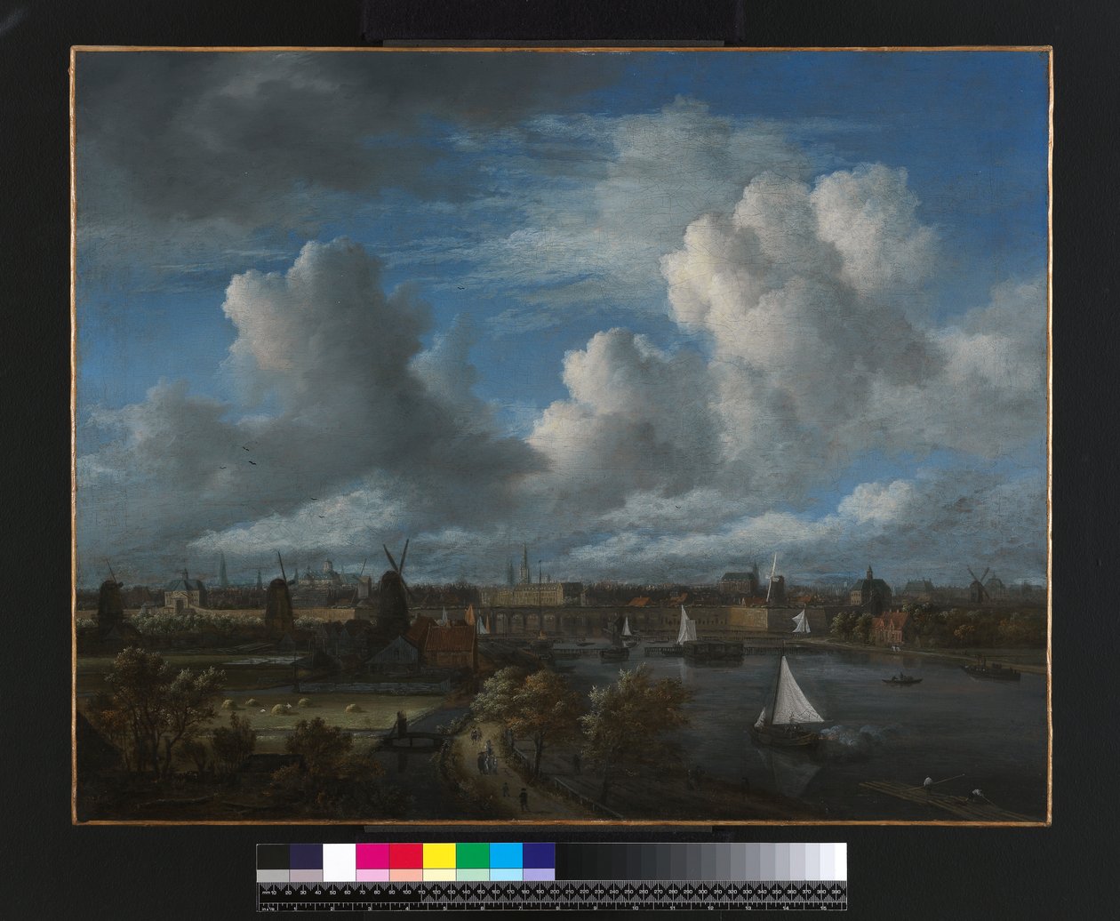 Näkymä Amstelille päin Amsterdamia, n. 1675-70 tekijältä Jacob van Ruisdael