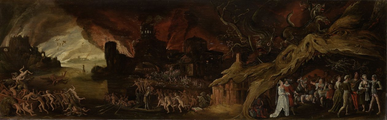 Viimeinen tuomio ja seitsemän kuolemansyntiä tekijältä Jacob van Swanenburgh