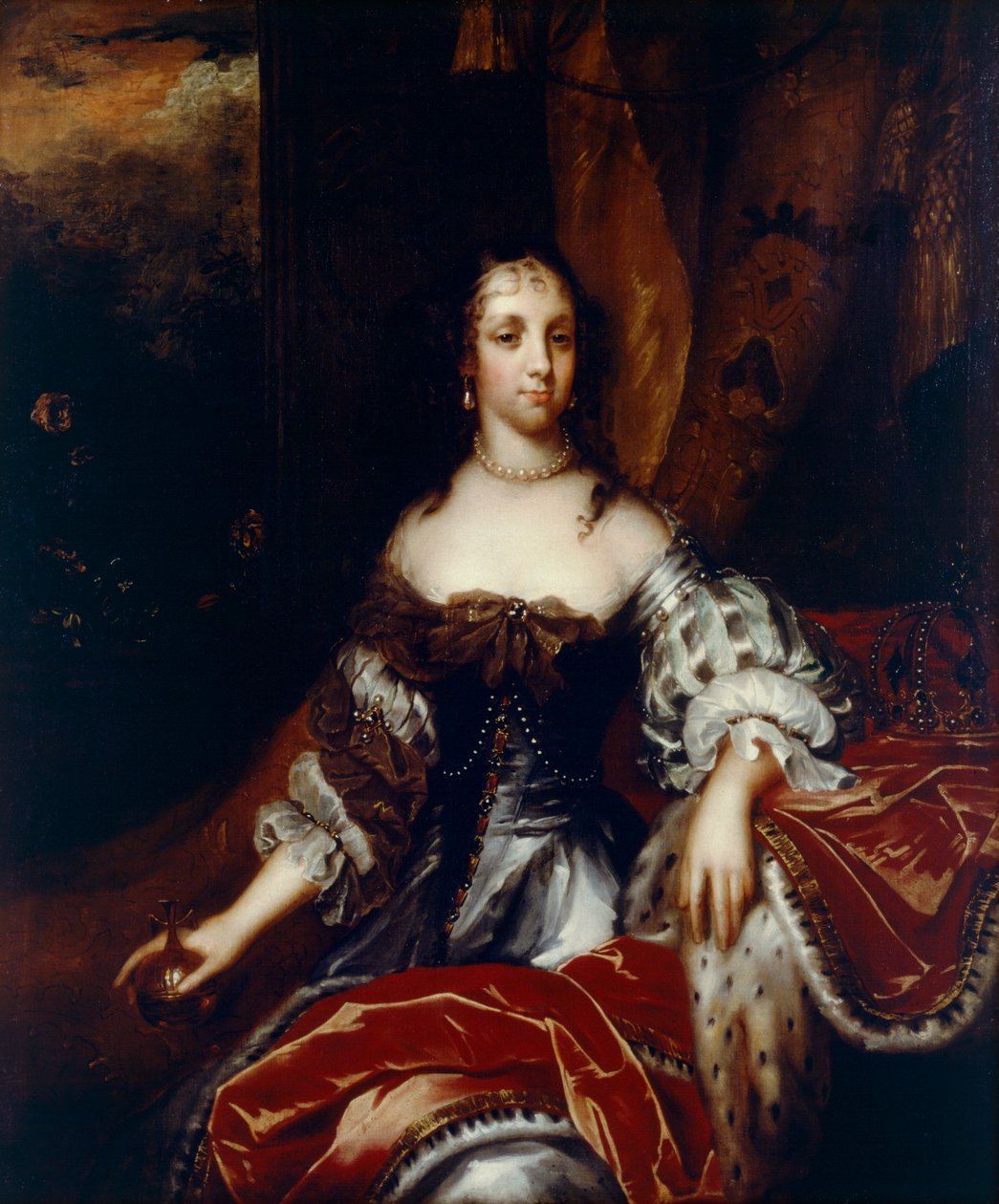 Rainha Catarina de Bragança c.1665 (óleo sobre tela)finlandês tekijältä Jacob (attr. to) Huysmans