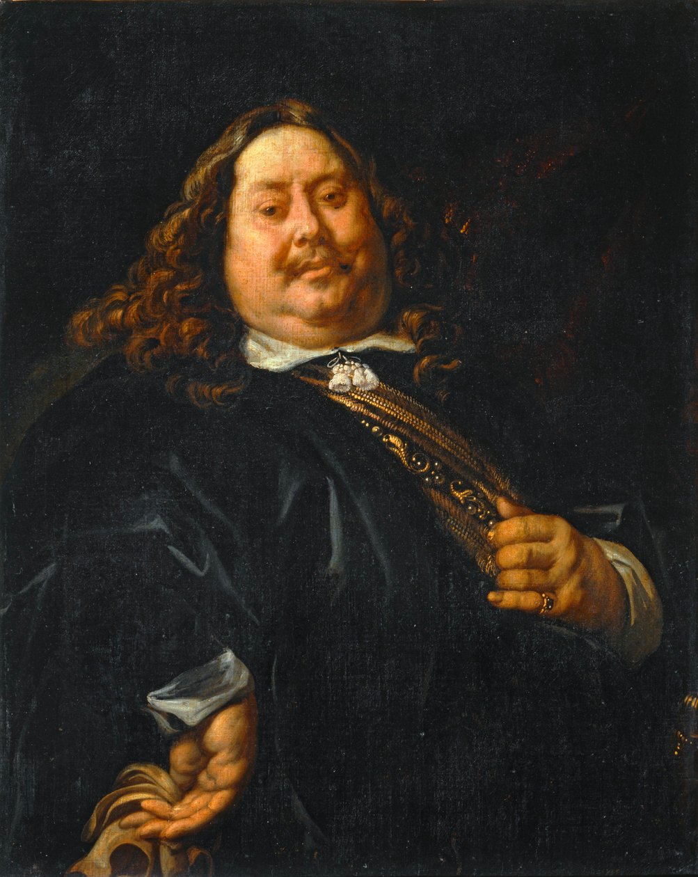 Portrait of an obese person, aiemmin tunnettu nimellä Portrait of Admiral Michel-Adrien Ruyter - Portrait of an obese person ... tekijältä Jacob (studio of) Jordaens