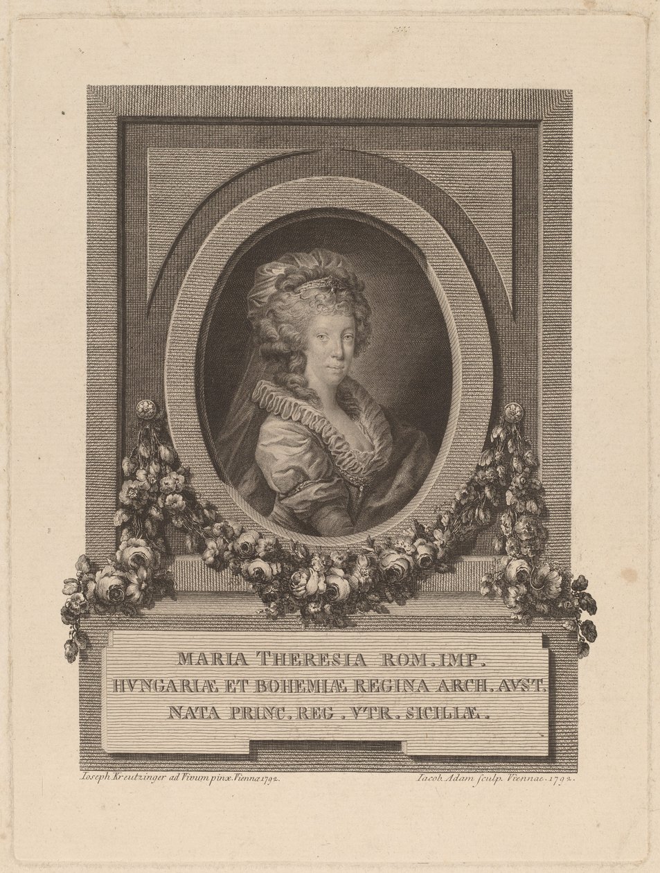 Marie-Thérèse, Pyhän Rooman keisarinna, 1792. tekijältä Jacob Adam