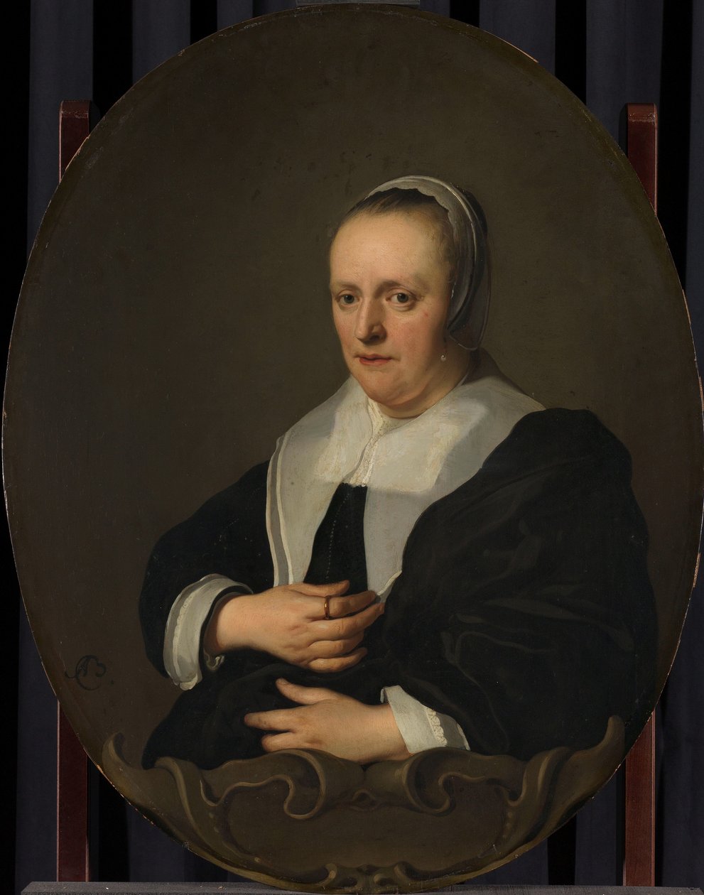 Saaran muotokuva Saara Biestä. Jan Lutman toinen vaimo (1638). tekijältä Jacob Adriaensz. Backer