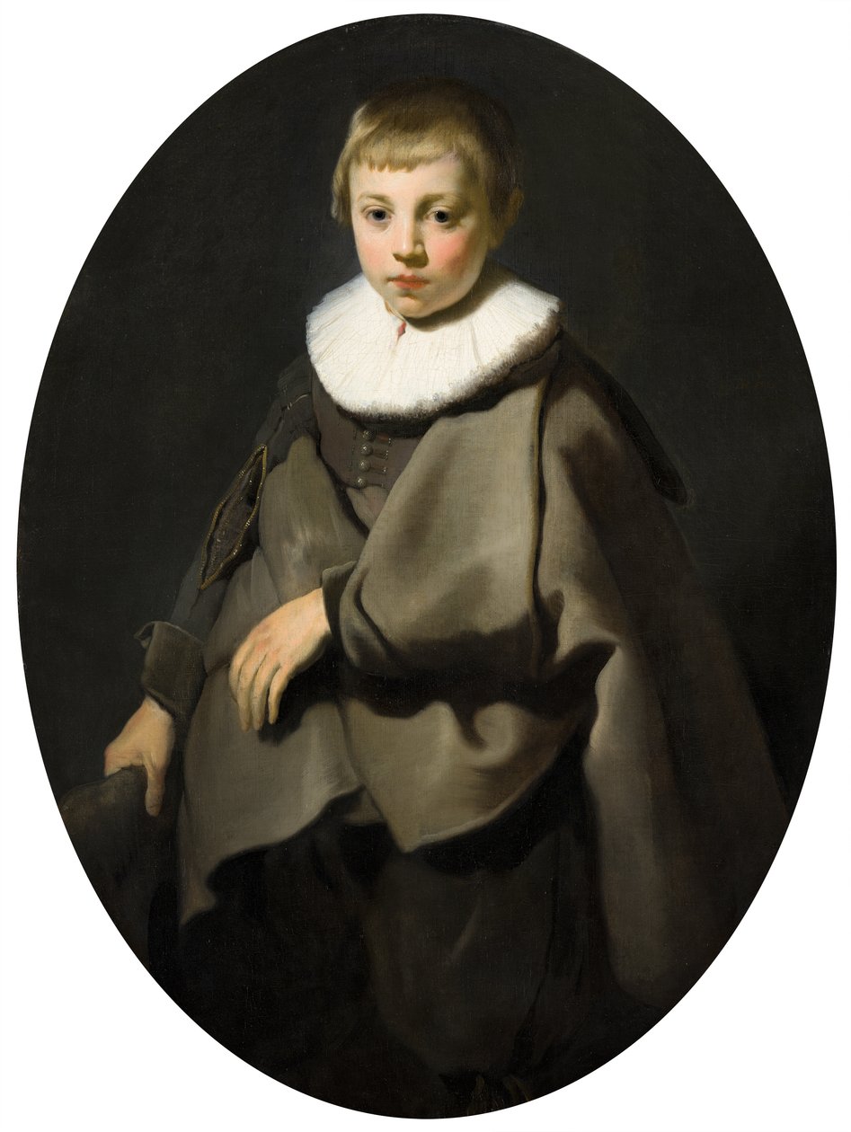 Harmaanvärisen pojan muotokuva, 1634 tekijältä Jacob Adriensz Backer