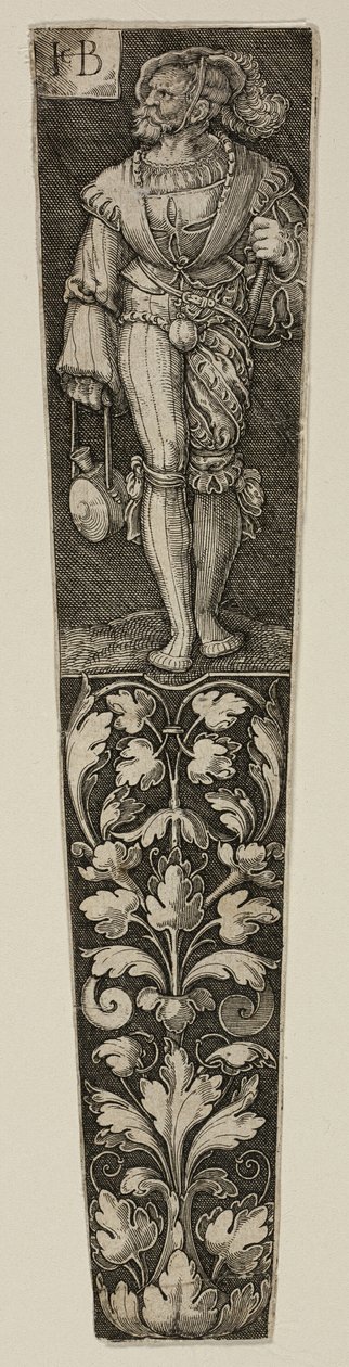 Beina de punyal amb un Landsknecht finlandès tekijältä Jacob Binck