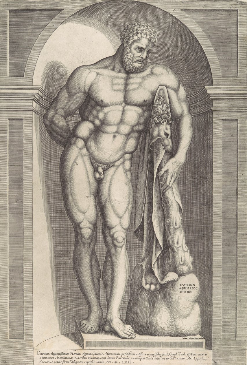 Rooman loiston peili: Farnese Hercules, 1562, 1562. tekijältä Jacob Bos