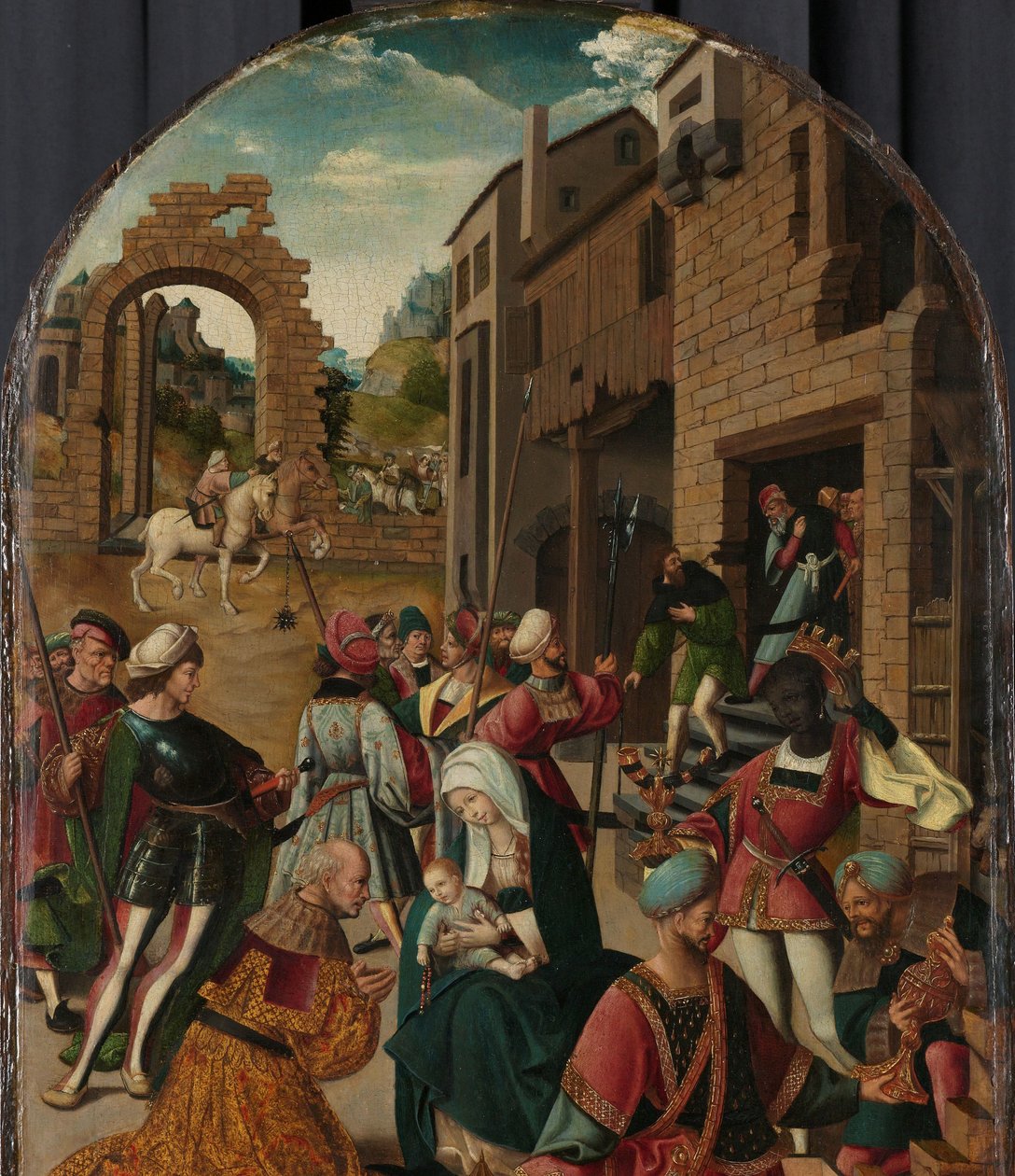 Maagien palvonta tekijältä Jacob Cornelisz van Oostsanen (workshop of)
