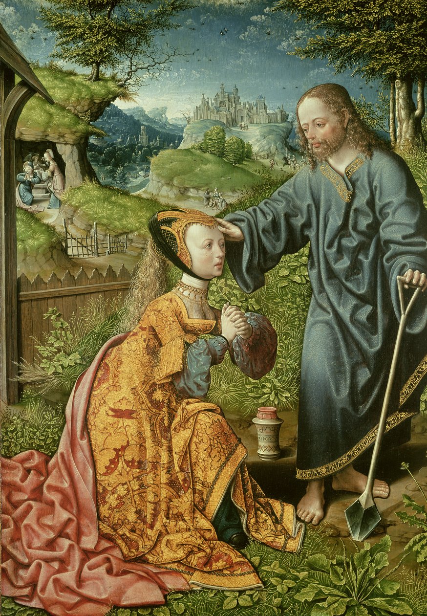 Kristus puutarhurina, 1508 tekijältä Jacob Cornelisz van Oostsanen