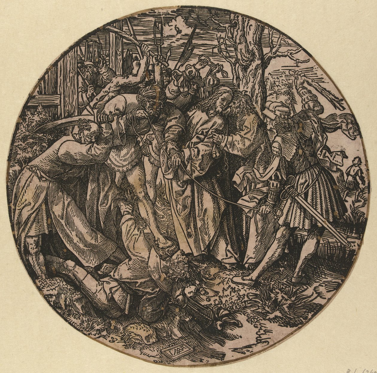Juudaksen suudelma The Round Passion (sarjan nimi) tekijältä Jacob Cornelisz van Oostsanen