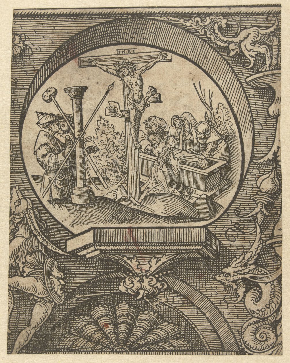 Kristuksen ristiinnaulitseminen ja hautaus The Creed (sarjan nimi) tekijältä Jacob Cornelisz van Oostsanen