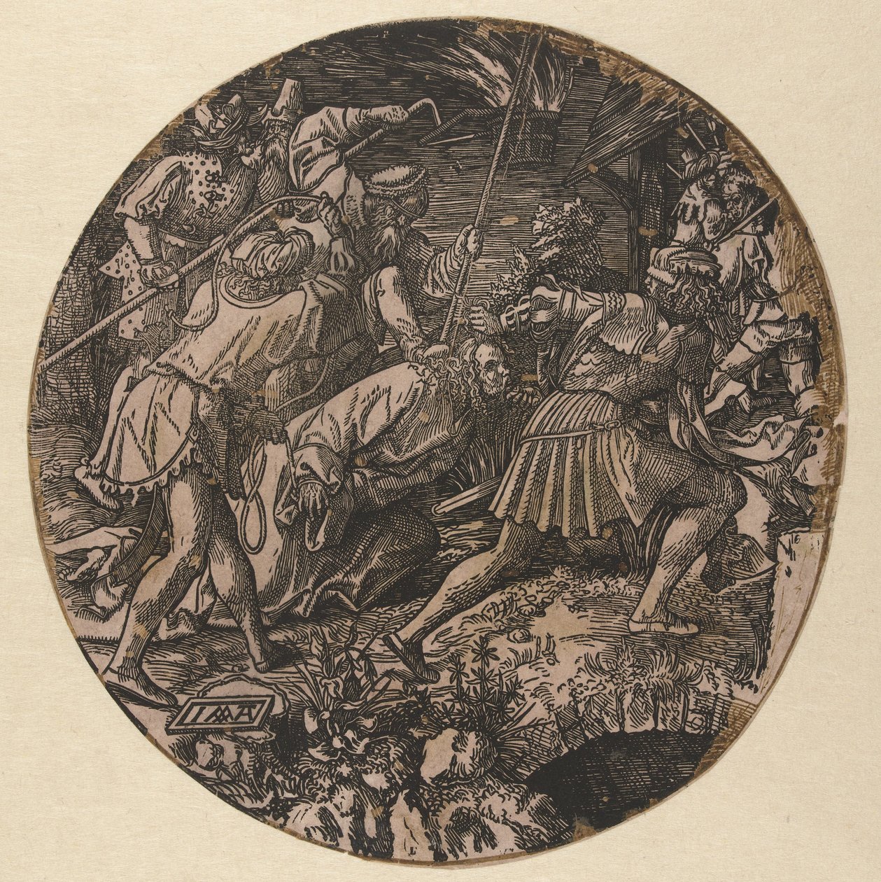Kristuksen vangitseminen The Round Passion (sarjan nimi) tekijältä Jacob Cornelisz van Oostsanen